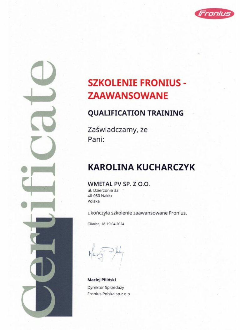 Szkolenie Fronius - Zaawansowane